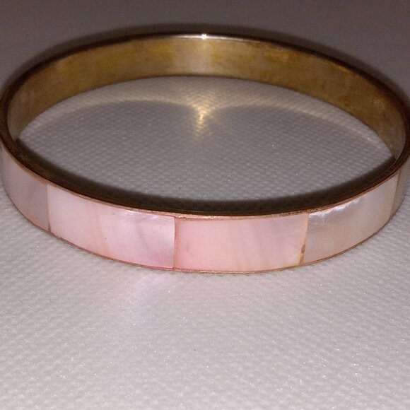 Mother of Pearl/Abalone Retro Bangle Bracelet - Picture 1 of 5